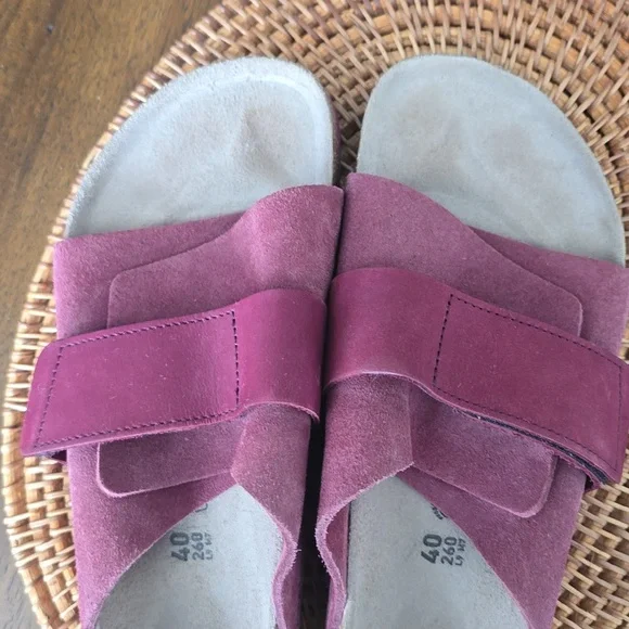Birkenstock Women's Suede Sandals - Deep Red - Picture 6 of 7